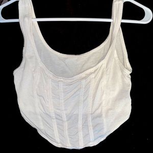 Cropped, white tank. You can dress it up and down